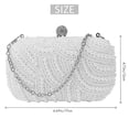 thumbnail image 4 of Fashion Clutch Bag Beaded Party Bridal Wedding Purse, 4 of 5