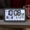thumbnail image 3 of Reloj atómico con pantalla grande, temperatura, humedad y fecha, reloj de pared atómico, 3 of 8
