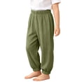 thumbnail image 2 of PIWHJQK Boys Girls Long Pants Loungewear Pants Kids Solid Cotton Gauze Pants Repellent Lightweight Long Pants, 2 of 6