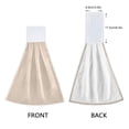 thumbnail image 3 of Haosy 2 Pack Kitchen Wash Cloths with Hanging Loops Absorbent Absorbent Quick Drying Hand Towels, Light Beige, 3 of 7