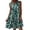 Green, variant on Women's V-Neck Tiered Boho Mini Dress – Versatile Sleeveless Summer Swing Tunic in Sizes S-XL, Chic Floral Print Vacation Beach Wear for Women