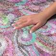 thumbnail image 3 of Addison Rugs Dream Shag Premium Machine Washable Transitional Mosaic Waves Raspberry Rectangle Rug, 5' x 7'6", 3 of 8