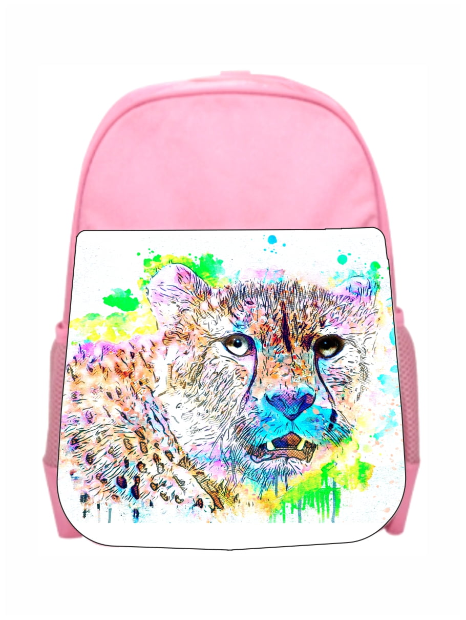 Accessory Avenue Childrens Backpacks Animal Cheetah Art Girls Kids