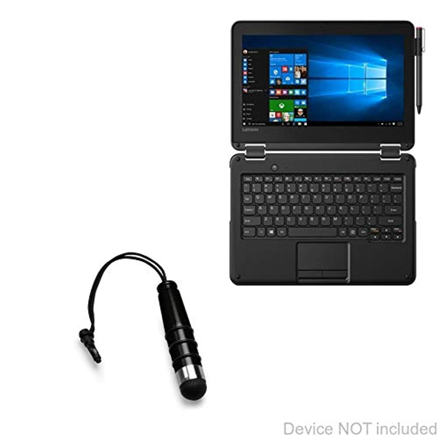 Lenovo 300e Chromebook (11.6 in) Stylus Pen, BoxWave [Mini Capacitive Stylus] Small Rubber Tip