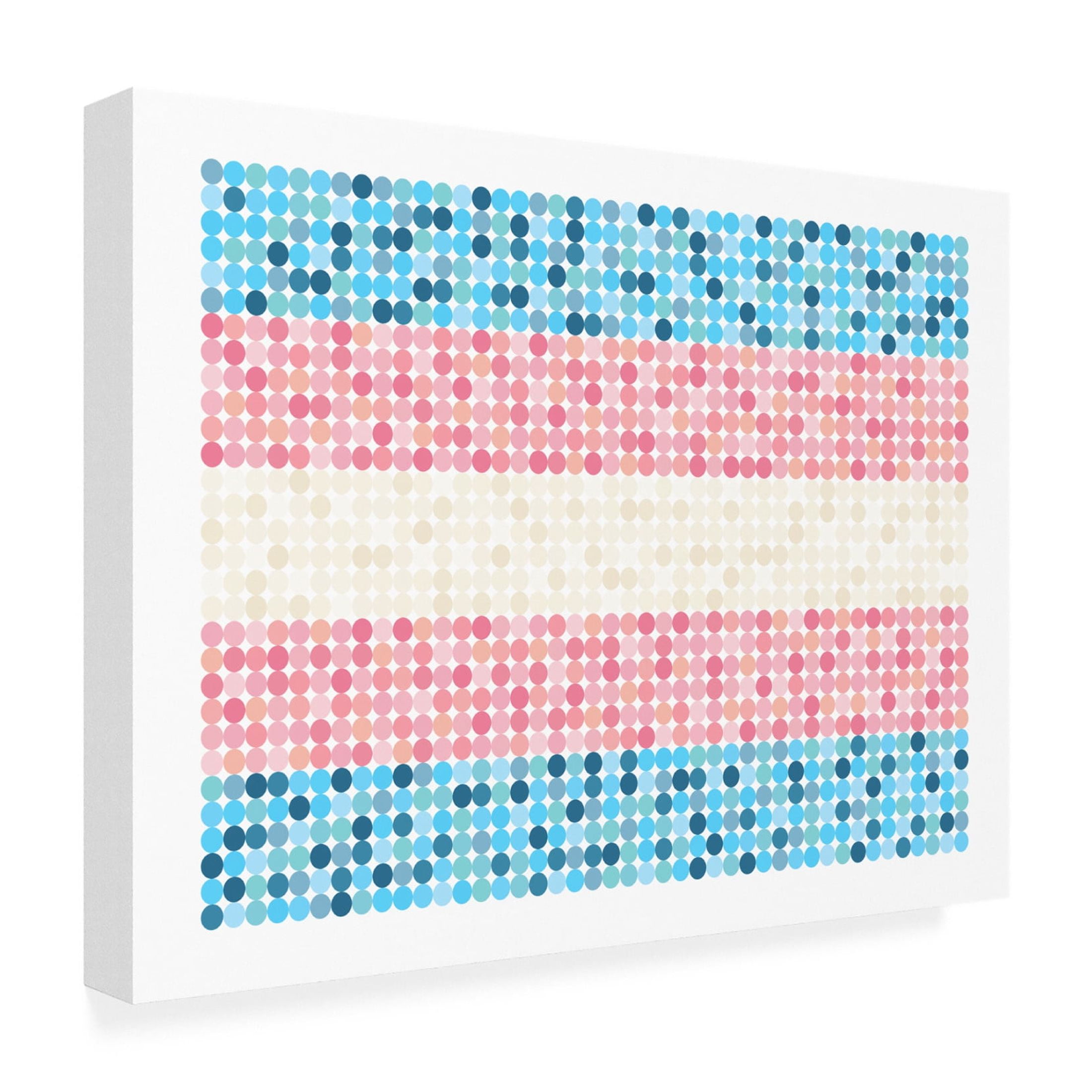 Canvas Wall Art - Tom Quartermaine 'Abstract Circle Transgender Pride Flag' Wall Art for Living Room, Bedroom, or Office Décor by Trademark Fine Art - 32 x 24 Inches