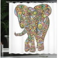 thumbnail image 4 of Ambesonne Psychedelic Shower Curtain, Boho Art, 69"Wx75"L, Multicolor, 4 of 5