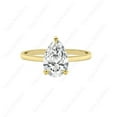 thumbnail image 3 of Cora Jewellery 3CT Pear Moissanite Bridge Diamond Hidden Halo Engagement Ring For Women, 18K Yellow Gold, 3 of 6