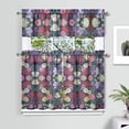 thumbnail image 2 of Pioneer Kitchen Curtains and Valance Set 36 Inch Tier Painting Floral Colorful 3 Pieces Set Dining Room Small Curtain Drapes Cafe Curtains Valance for Home Decor Rod Pocket, 2 of 6