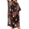 thumbnail image 4 of HELLHERO Skulls Design Long Kimono Swimsuit Cover Up Breathable Polyester Hand Feel and Drape Women's Kimono Swimsuit Coverups, 4 of 6