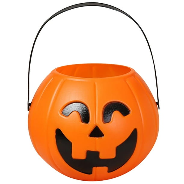 Candy Bucket Portable Pumpkin Decor Trick or Treat Bag Candy Holder Bag