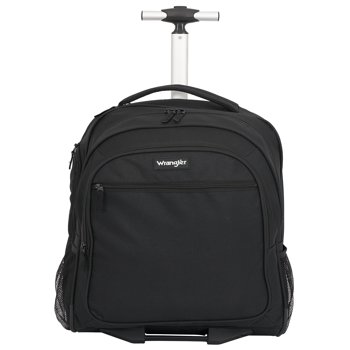 Wrangler 19in Rolling Backpack W/ Side Laptop Pocket, Black