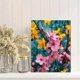 thumbnail image 2 of Qisvanset 12x16 Inch Pink Yellow Floral Canvas Print Wall Art, 2 of 5