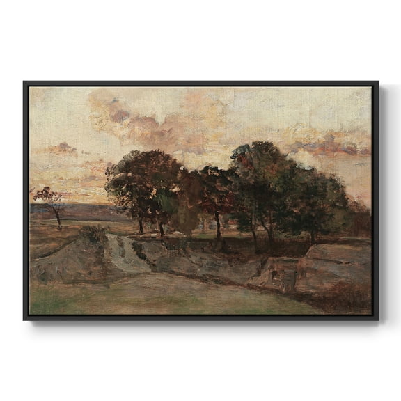 Vintage Landscape-CCXXV By Wexford Home Framed in Black Wood Gallery Wrapped Canvas 17 in. x 25 in.