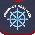 thumbnail image 4 of Inktastic Grandpas First Mate Sailing Nautical Boys Boys Baby Bib, 4 of 4
