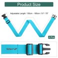 thumbnail image 2 of Uxcell 4 Pcs Correar de Equipaje para Maletas, Correa de Conector de Equipaje Ajustable con Hebilla, Correa de Bolsa de Maleta, Accesorios de Equipaje para Conectar Bolsa de Maleta, Azul cielo, 2 of 7