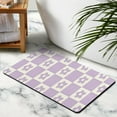 thumbnail image 5 of Non-Slip Checkered Bathroom Runner Rug - Long Bath Mat, Soft Microfiber, 20x32 in, Water-Absorbent, Machine-Washable., 5 of 5