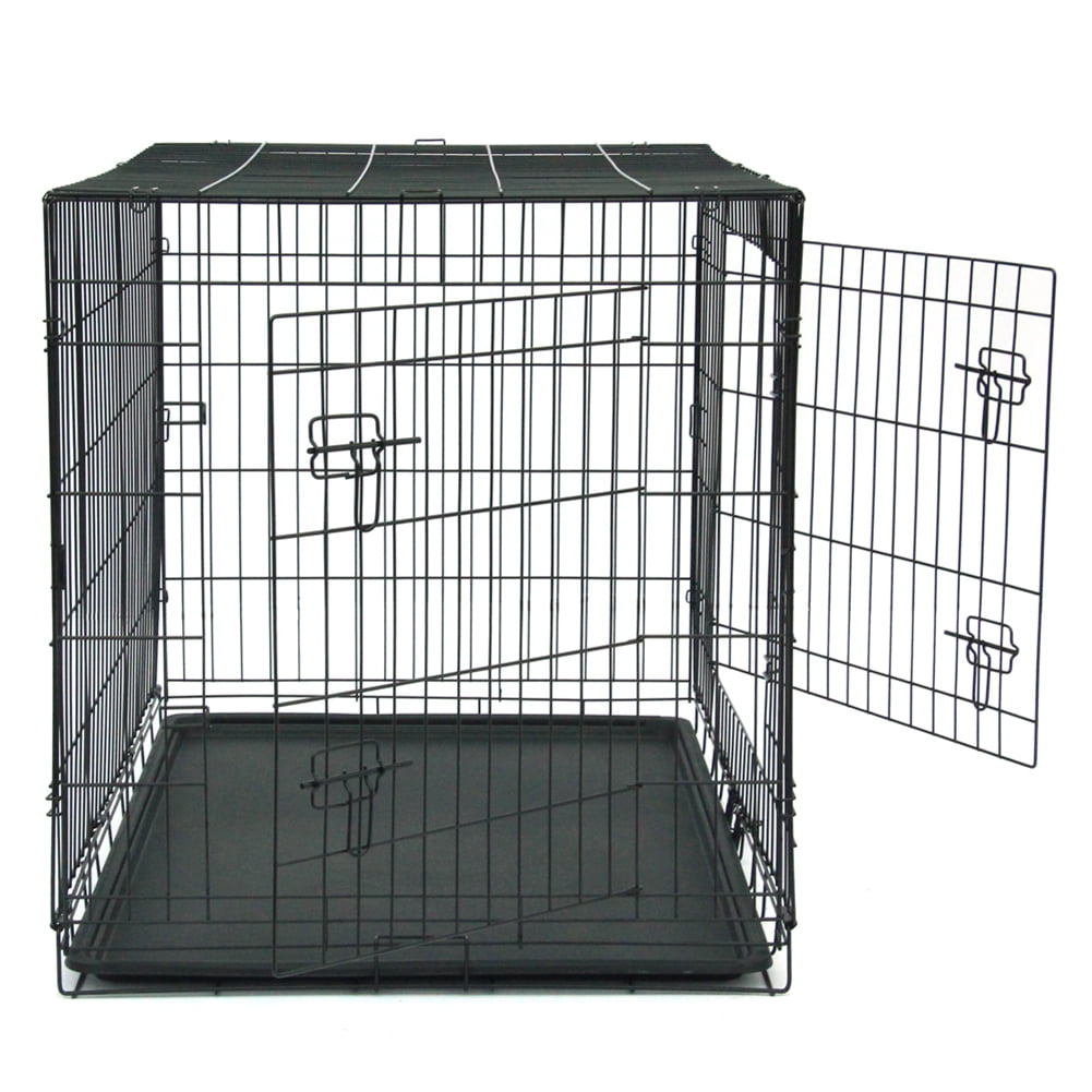 Kadyn Dog Crate Dog Cage Pet Crate for Large Dogs Folding Metal Pet Cage Double Door W/Divider Panel Indoor Outdoor Dog Kennel Leak-Proof Plastic Tray Wire Animal Cage (Black Dog Playpen, 42") Kadyn Dog Crate Dog Cage Pet Crate for Large Dogs Folding Metal Pet Cage Double Door W/Divider Panel Indoor Outdoor Dog Kennel Leak-Proof Plastic Tray Wire Animal Cage (Black Dog Playpen, 42")