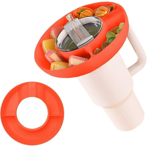 Snack Bowl for Stanley 40 oz Tumbler with Handle Tumbler Snack Tray Compatible with Stanley Cup 40 oz with Handle Reusable Snack Ring for Stanley Cup