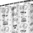 thumbnail image 3 of Monochrome Controllers Games Icons White Pattern Shower Curtain 84"x72" ,Bathroom Decorative Shower Curtains Set with 12 Hooks,Modern Waterproof Washable Shower Curtain, 3 of 6