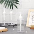 thumbnail image 4 of Dispensador de champú y acondicionador de 650 ml, paquete de 3 botellas vacías con bomba, reutilizables, recargables para gel de ducha, acondicionador, loción, desinfectante de manos, 4 of 6