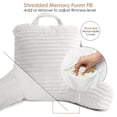 thumbnail image 5 of Nestl Reading Pillow for Kids & Teens, Small Backrest Pillow with Arms, Shredded Memory Foam Bed Rest Pillow, White, 5 of 7