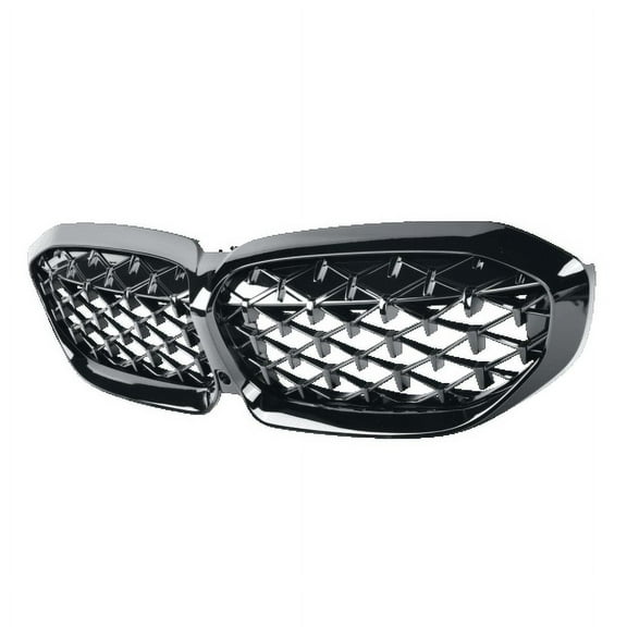 Middle Grille Gloss Black Diamond for BMW G20 330i M340i 2019-2022