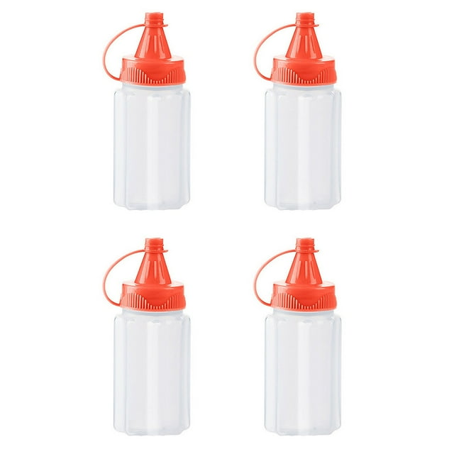 4 Pcs Mini Bouteilles d'Assaisonnement Transparentes Contenants de Rangement pour Biscuits Hermétiques Organisateurs de Réfrigérateur Contenants à Lessive pour l'Organisation Contenants de Rangement de Réfrigérateur Contenants de Rangement Alimentaires en Verre