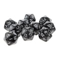 thumbnail image 2 of 10 piezas de dados de varios lados con números 1-20 juego muere juguete para juego de mesa de juego de rol perfke Dado, 2 of 6