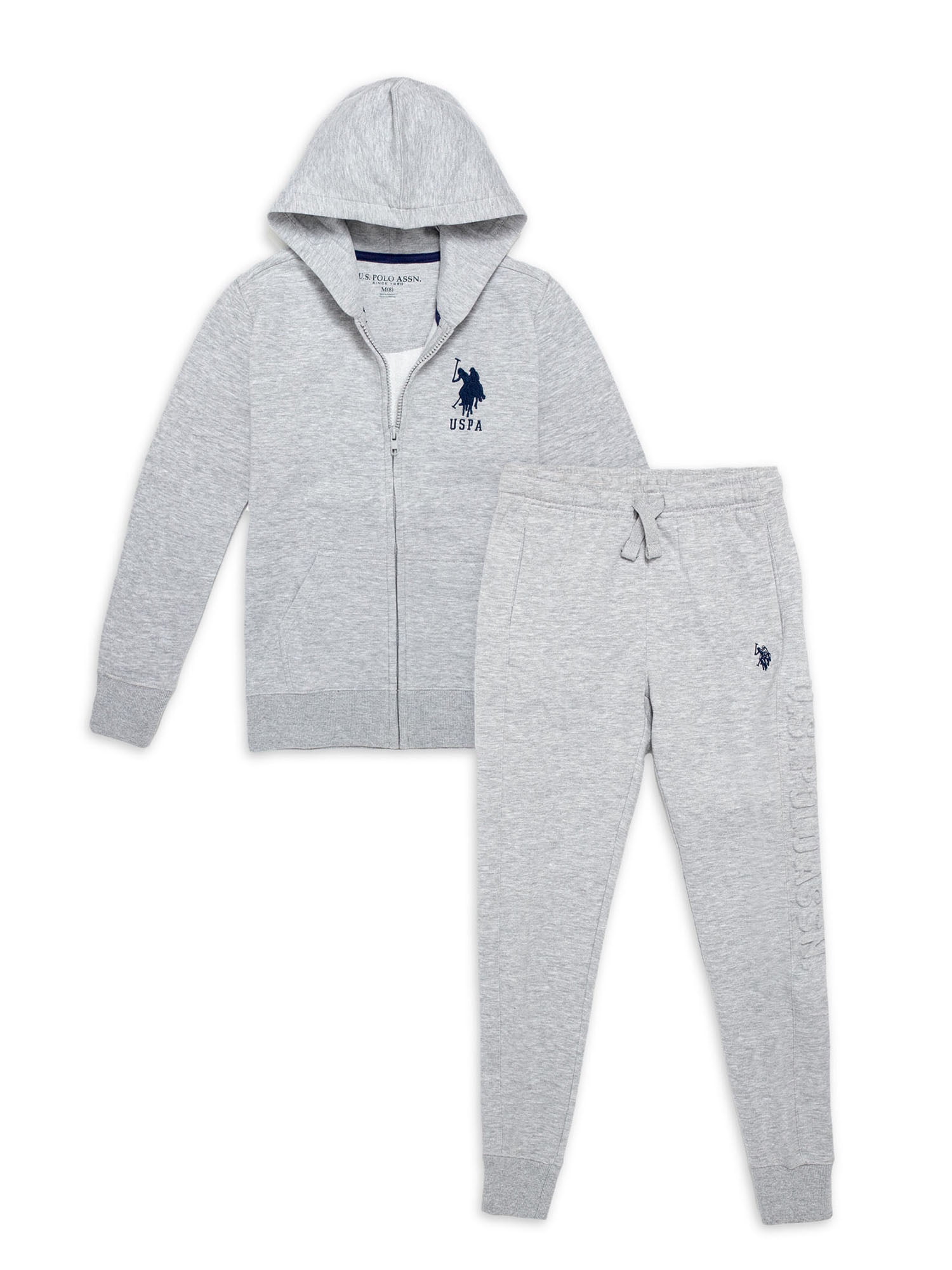 U.S Polo Assn Girls Toddler 2 Piece French Terry Set 