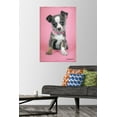 thumbnail image 2 of Keith Kimberlin - Puppy on Pink Background Wall Poster with Push Pins, 22.375" x 34", 2 of 3