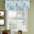 thumbnail image 3 of Aqua Jellyfish Curtain Valances for Windows, Kitchen Valance Window Treatments Panel 2 Pack, Coastal Nautical Ocean Shells Seaweed Rod Pocket Short Curtains for Bathroom Bedroom 42 x 18 Inch, 3 of 8