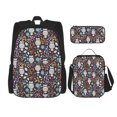 thumbnail image 1 of Disketp Forest Cute Owl Mochila Estampada de Gran Capacidad con Lonchera y Estuche, Set de 3 Piezas para Estudiantes, 1 of 7