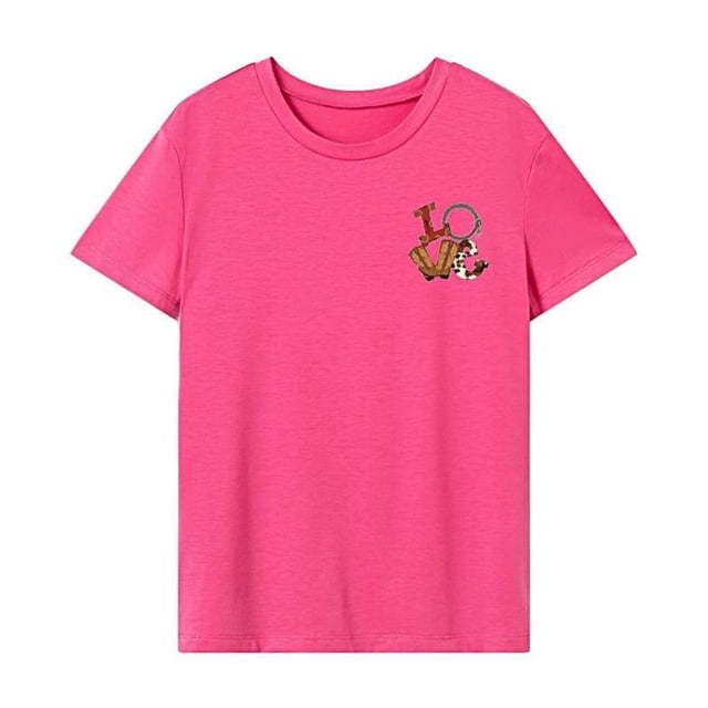 Camiseta para mujer con cuello redondo y cuello redondo, transpirable, camisetas de verano para senderismo y trabajo S