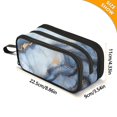 thumbnail image 4 of FORMRS Pencil Case with 3 Compartments Zipper Pouch, Elementary School Level and up, Abstract Marble Pattern, 4 of 8