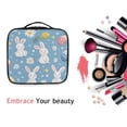 thumbnail image 6 of FORMRS Travel Makeup Bag Large Capacity Train Case Cosmetic Organizer with Adjustable Dividers, Cartoon Easter Bunnies, 6 of 8