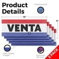 thumbnail image 2 of Venta Vinyl Decal 5 Pack of 12 Inch x 5 Inch Weatherproof Heavy-Duty Adhesive Backing | Spanish Sale Promotions, Retail Discounts, Professional Display | Made in USA, 2 of 6