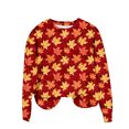 thumbnail image 4 of Jinhomg Fashion Fall Sweat Shirt for Women Trendy Graphic Printed Pullover Tops Lightweight Comfy Long Sleeve Crewneck Sweatshirts Lighten Deals of The Day Multicolor L, 4 of 6
