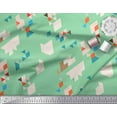 thumbnail image 3 of Soimoi Green Cotton Voile Fabric Geometric Abstract Printed Fabric 1 Yard 42 Inch Wide, 3 of 3