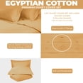 thumbnail image 4 of 300 Thread Count 100% Egyptian Cotton Solid Duvet Cover & Pillow Shams, 2-Piece Duvet Cover Set by Blue Nile Mills – Twin, Gold, 4 of 11