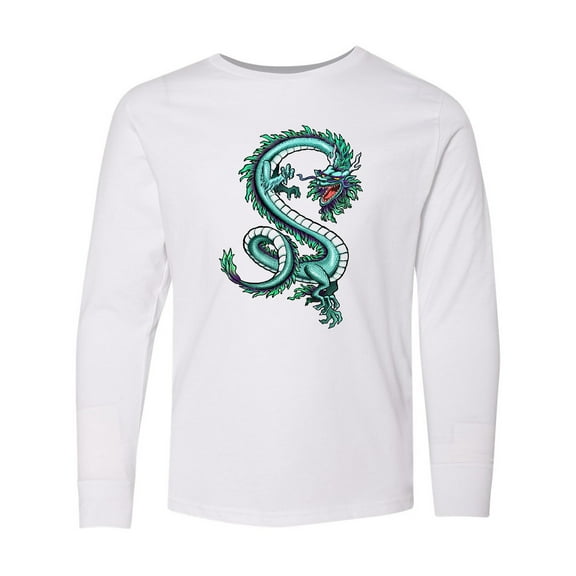 Inktastic Eastern Style Dragon Long Sleeve Youth T-Shirt