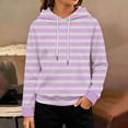 thumbnail image 4 of Abcomgle Cute Hoodies for Teens Striped Hooded Sweatshirts for Teen Girls Lightweight Raglan Long Sleeve Girls Pullover Top Cropped Fall Clothes for Tween Girls with Pocket, 4 of 4