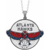Men's Swarovski Crystal Stainless Steel Atlanta Hawks Medallion Pendant, 24