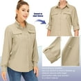 thumbnail image 7 of POENTAB Long Sleeve Casual Shirts for Women Button Down Quick Dry Hiking Fishing Work Shirt UPF 50+ UV Sun Protection Summer Fall Tops, 7 of 7