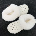 thumbnail image 3 of Fuzzy Croc Shoe Liners Winter Warm Detachable Washable Unisex Boot Sock Inserts Thick Pile For Cold Weather Comfort And Cozy Footwear, 3 of 6