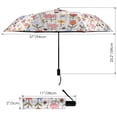 thumbnail image 3 of Flowers and Ladybirds Compact Sun Umbrella Windproof Travel Umbrellas for Rain Strong Portable UV Protection, 3 of 8