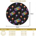 thumbnail image 3 of Colorful Keyboard Black Pattern Round Tablecloth 70"x70", Wrinkle Resistant Wipeable Table Cover for Kitchen Dining Room Picnic Patio and Party, 3 of 6