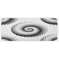 thumbnail image 1 of Abstract Kitchen Mat, Monochrome Spiral Big Dots Pattern Swirled Modern Design Illustration, Plush Decorative Kitchen Mat with Non Slip Backing, 47" X 19", Black White, by Ambesonne, 1 of 1