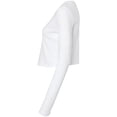 thumbnail image 3 of Bella + Canvas Womens Micro-Rib Long-Sleeved Crop Top, 3 of 3