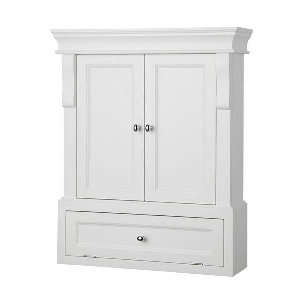 Home Decorators Collection Naples 26 1 2 In W X 32 3 4 H 8 D Bathroom Storage Wall Cabinet White New Open Box Com - Home Decorators Bathroom Wall Cabinet