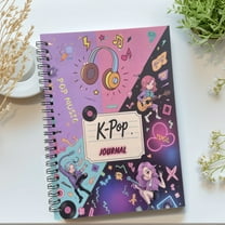 Spiral Journal Notebook, Pop Music Notebook, College Ruled Notebook for Work & Note Taking, Aesthetic Pretty Journal for Writing, 100 Sheet